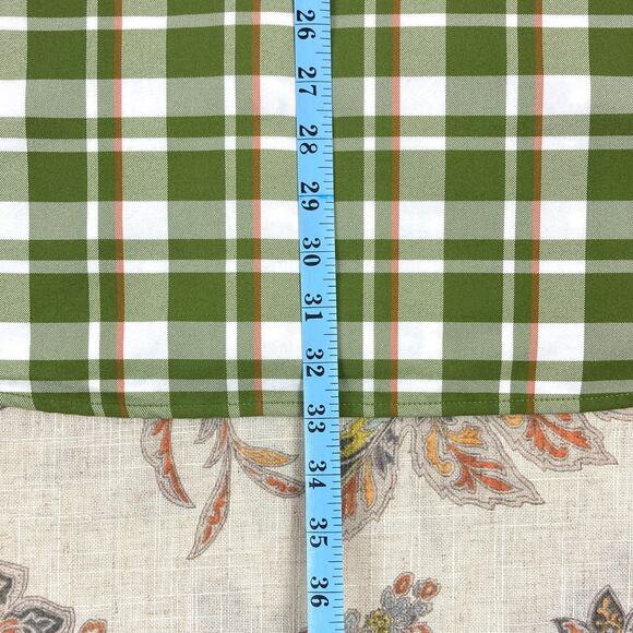 Cabela's Classic Fit Green White Long Sleeve Button Shirt 2XL - Picture 7 of 7